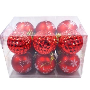 ENFEITE BOLA DE NATAL 8CM 12PCS