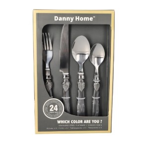 JOGO DE TALHERES DE INOX 24PCS