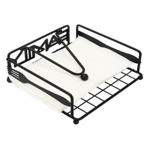 PORTA GUARDANAPO DE INOX PRETO