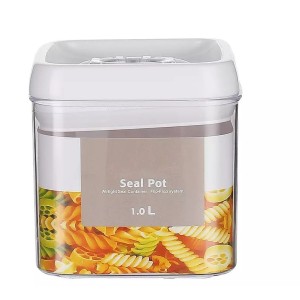 POTE HERMÉTICO COM TAMPA A VÁCUO QUADRADO 1L
