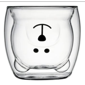 COPO DE VIDRO DUPLO BEAR