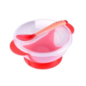 PRATO INFANTIL COM VENTOSA E TALHERES DE PLASTICO