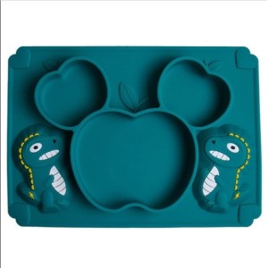 PRATO INFANTIL DE SILICONE DINOSSAURO