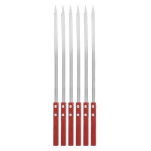 ESPETO PARA CHURRASCO INOX 50CM 6PC