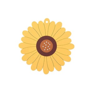 DESCANSO DE COPO DE SILICONE GIRASSOL 10CM