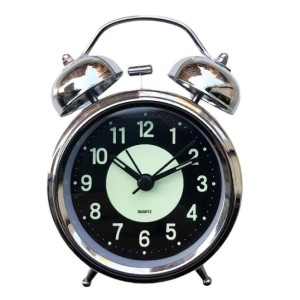 RELOGIO DE MESA DESPERTADOR DE INOX