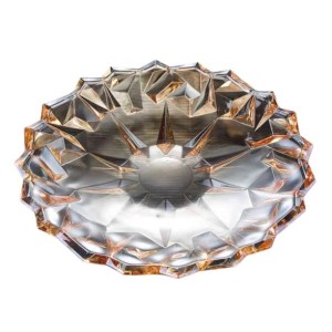 FRUTEIRA DE VIDRO AMBAR 33.5CM