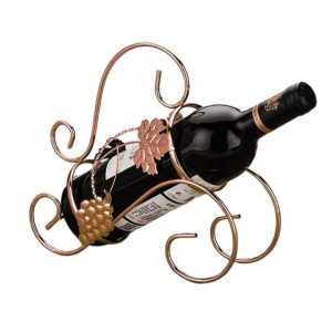 PORTA GARRAFA DE VINHO ARAMADO UVA