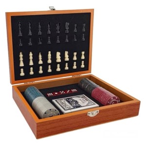 JOGO DE XADREZ DE MADEIRA