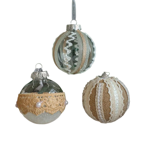 ENFEITE BOLA DE NATAL 6PCS 8CM