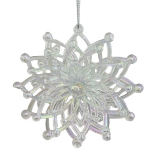 PENDENTE ENFEITE DE NATAL FLOCO DE NEVE 10CM