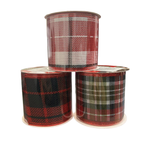 FITA NATALINA XADREZ 3 METROS 6.3CM