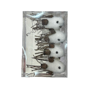 ENFEITE DE NATAL CANARIO ARTICO 8CM