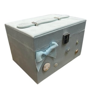 PORTA JOIA DE CAMURÇA BAU