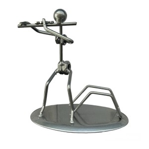 ENFEITE DE METAL MUSICO PORTA CARTAO