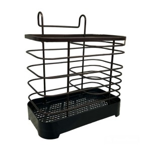 PORTA TALHERES ARAMADO PRETO
