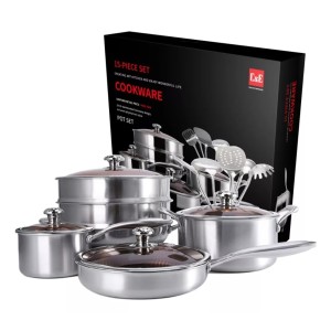 JOGO DE PANELA DE INOX 15PCS