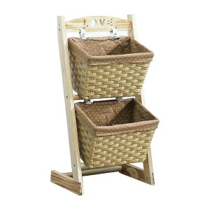 ESTANTE DE MADEIRA COM 2 ANDARES