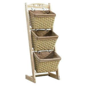 ESTANTE DE MADEIRA COM 3 ANDARES