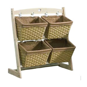 ESTANTE DE MADEIRA COM 4 DIVISORIAS