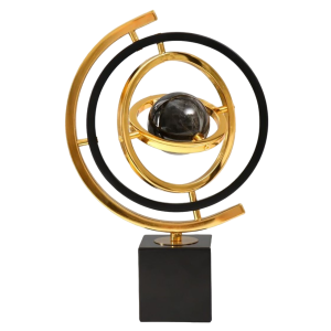 ORNAMENTO DE METAL GLOBO 33CM